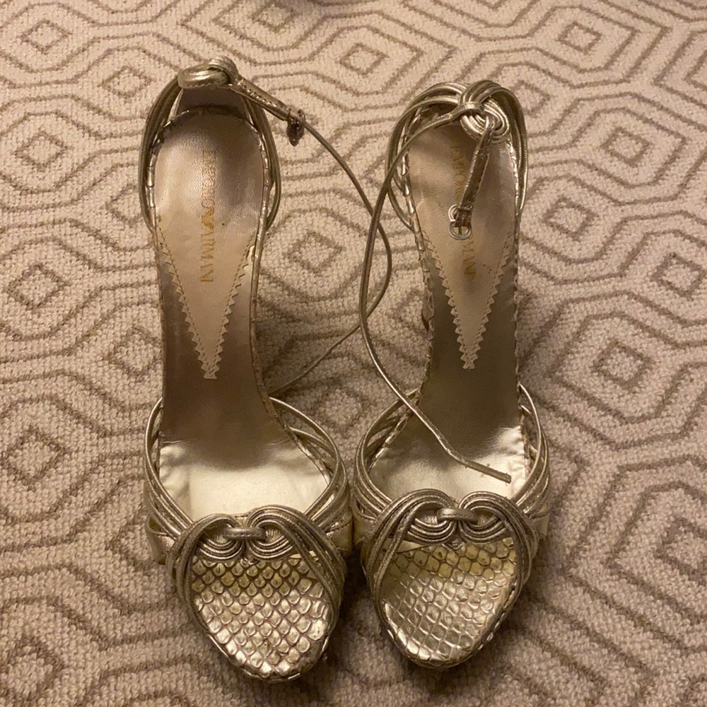 Armani gold heels